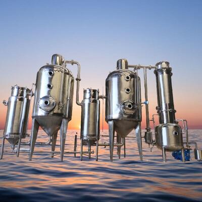 Quality Vacuum Evaporator Unit Vacuum Degree 0.08 Large Rotary Evaporator 350kg Per Hour factory